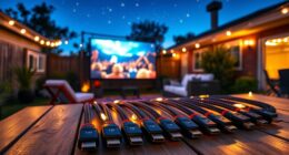 outdoor movie night cables