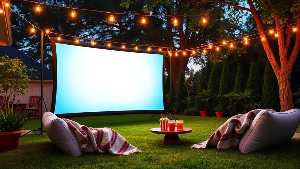 outdoor movie screen selection