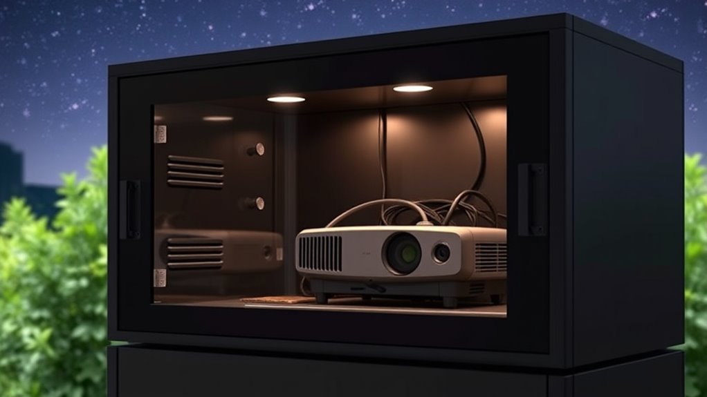 outdoor projector cabinet options