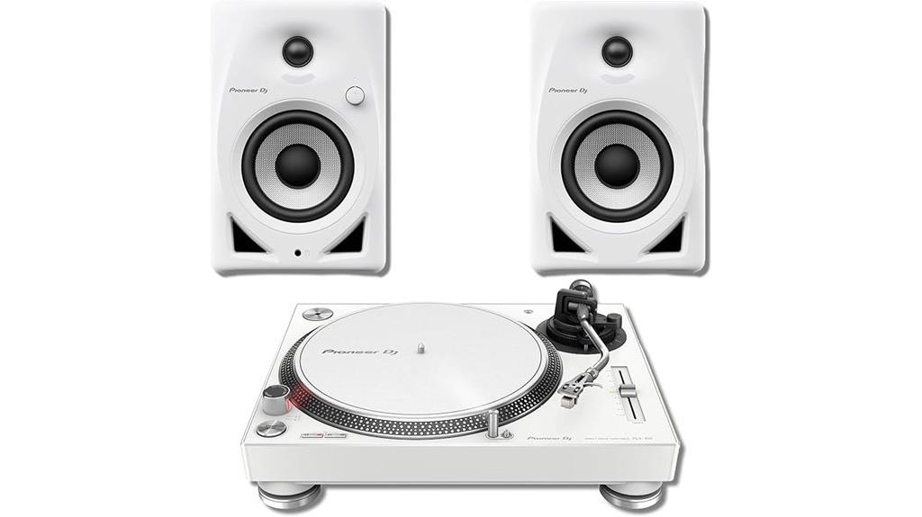 pioneer turntable with monitors
