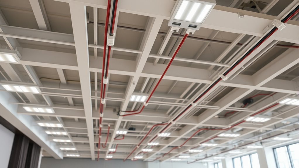 plan organized ceiling wiring