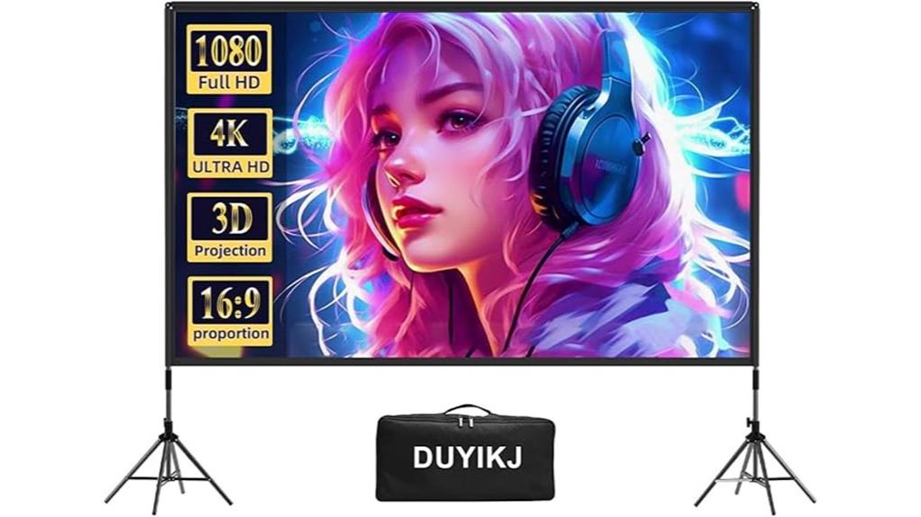 portable 120 inch projection screen