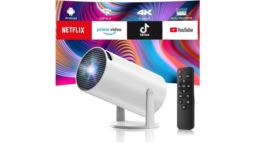 portable 4k wifi bluetooth projector