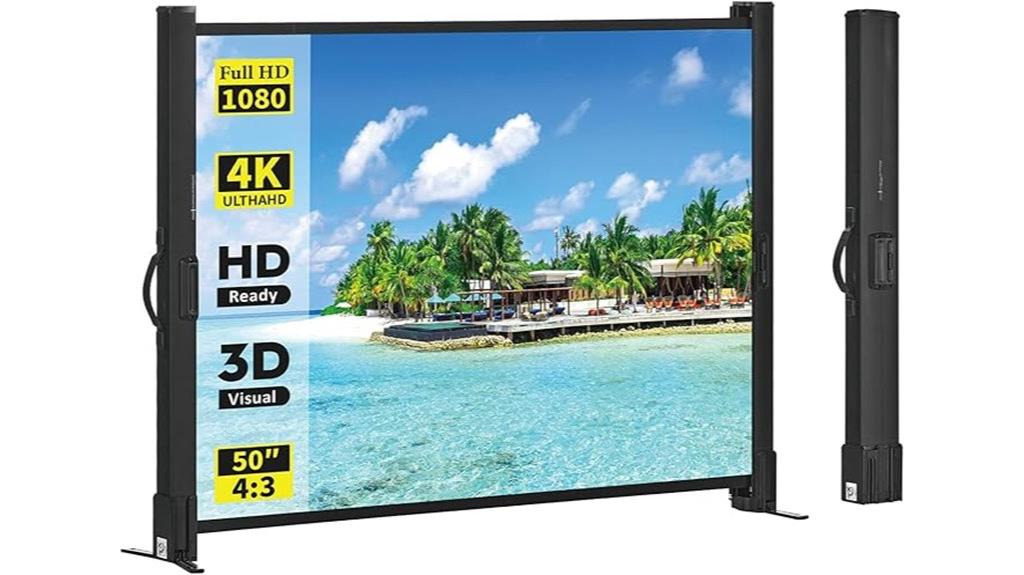 portable 50 inch stand screen