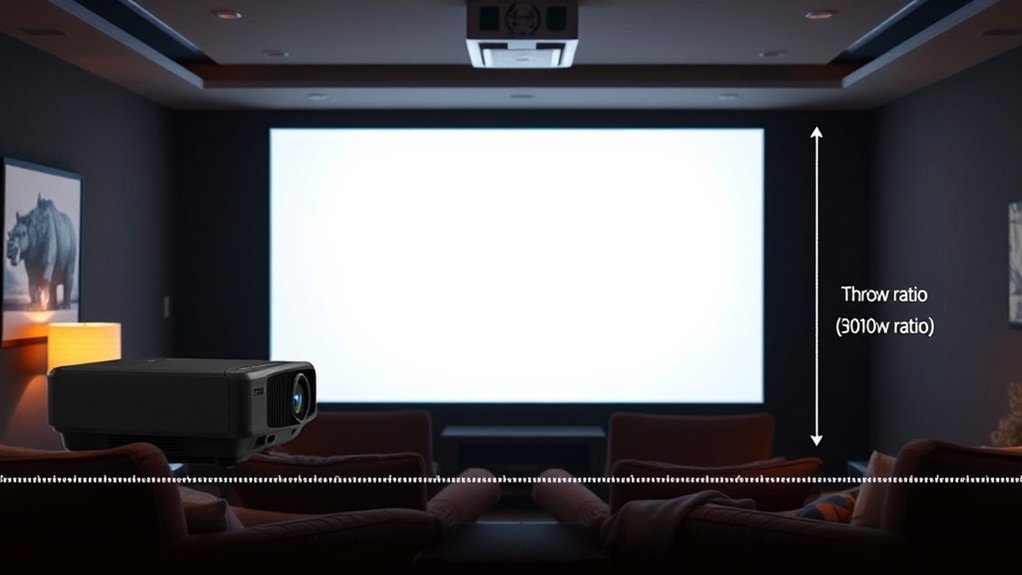 projection distance and size