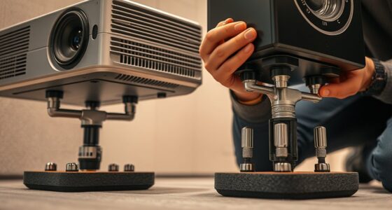 projector and speaker vibration isolation