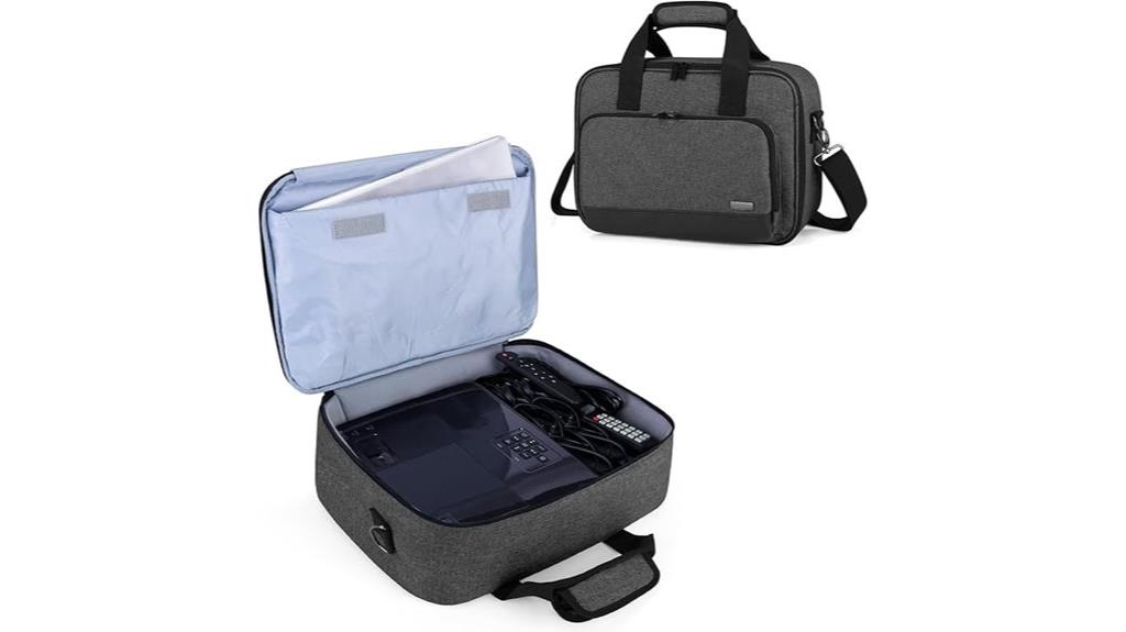 projector case with laptop