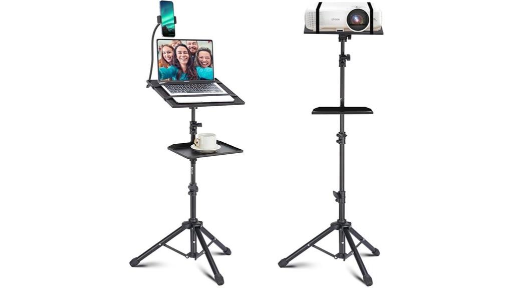projector stand with shelves