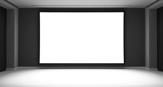 quiet white projector screens