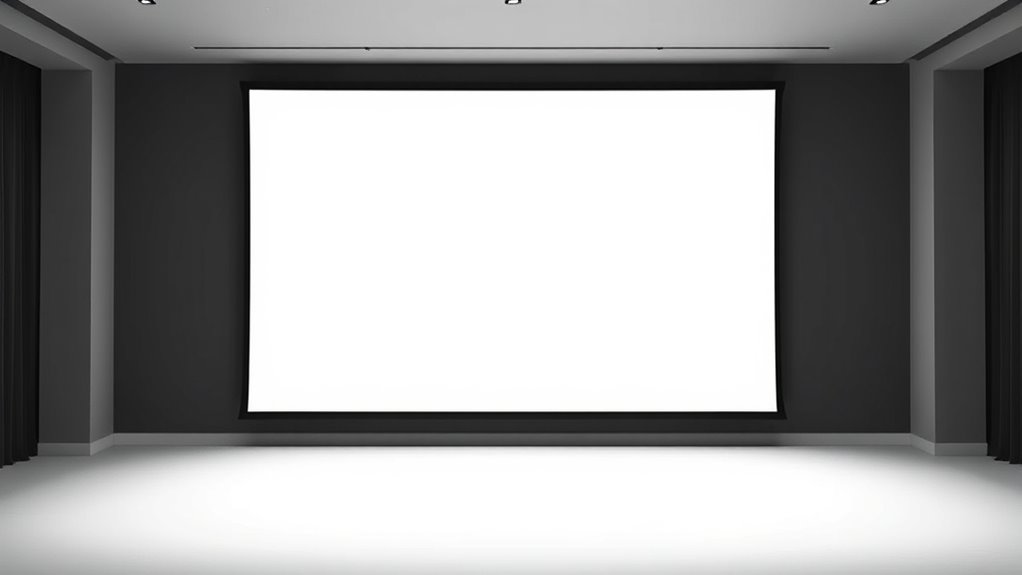 quiet white projector screens