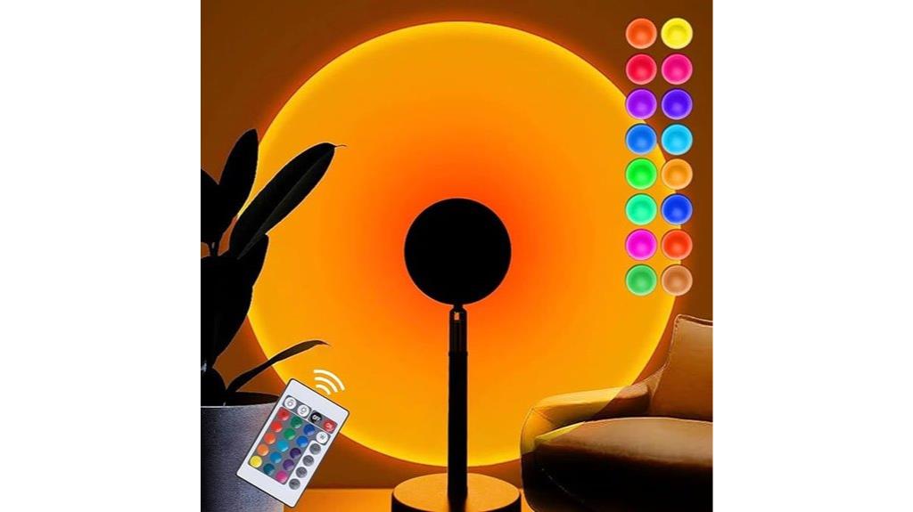 rainbow projection night lamp