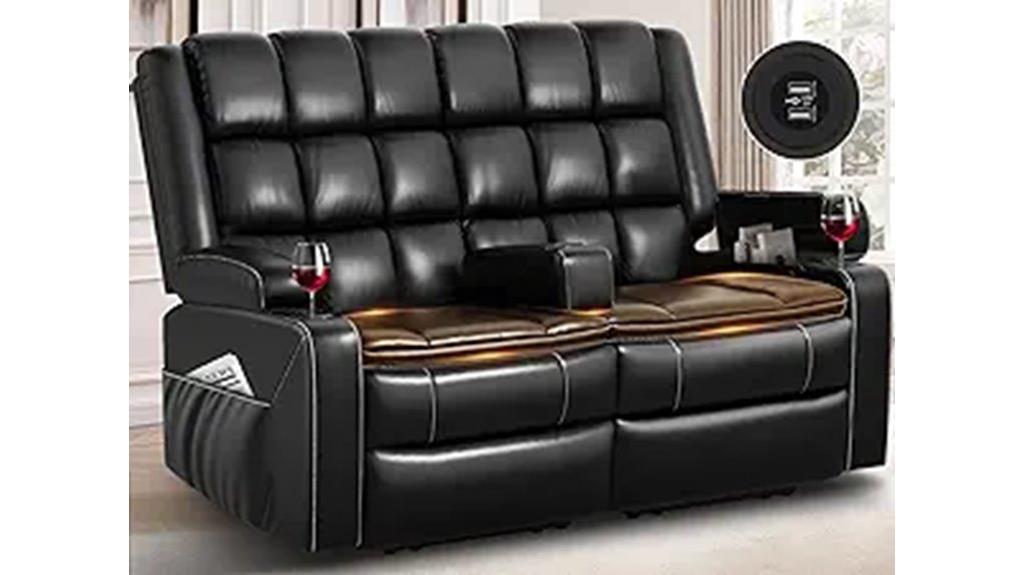 recliner loveseat with ports