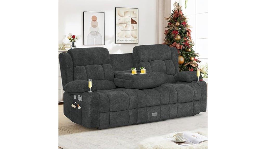 recliner loveseat with storage