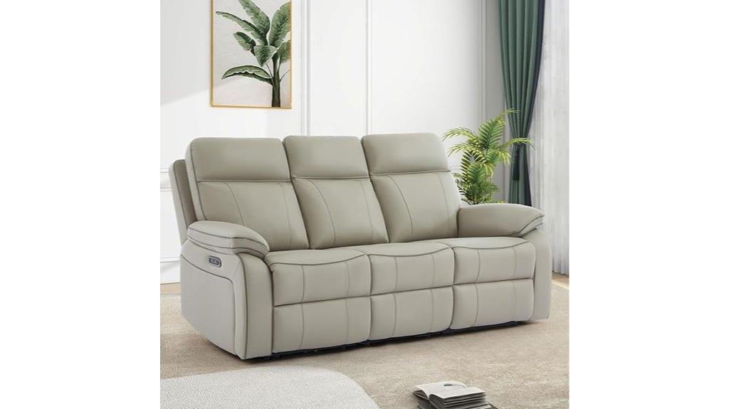 recliner sofa with table