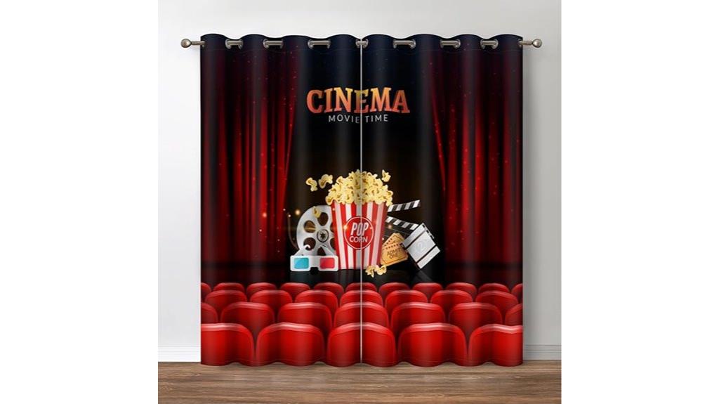 red jekeno curtains set