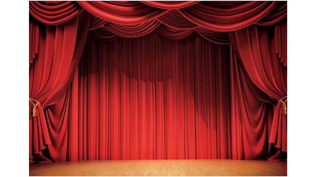 red stage curtain backdrop