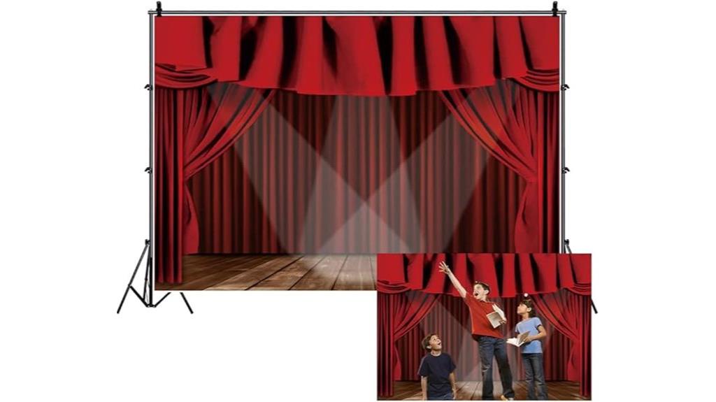 red theater stage curtain