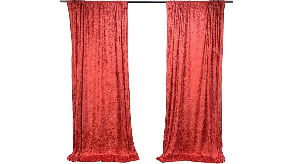 red velvet backdrop drapes