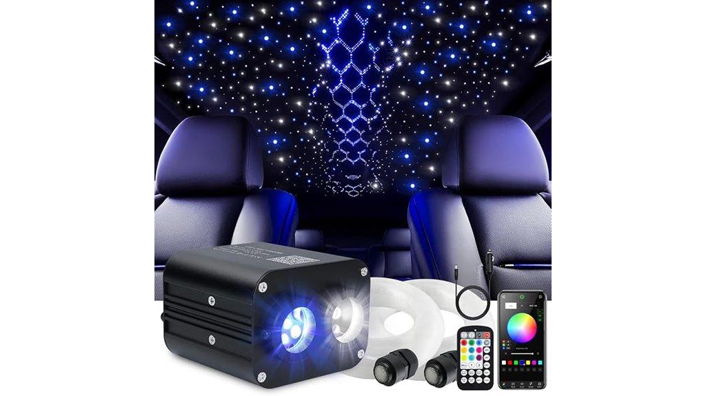 rgbw fiber optic car lights
