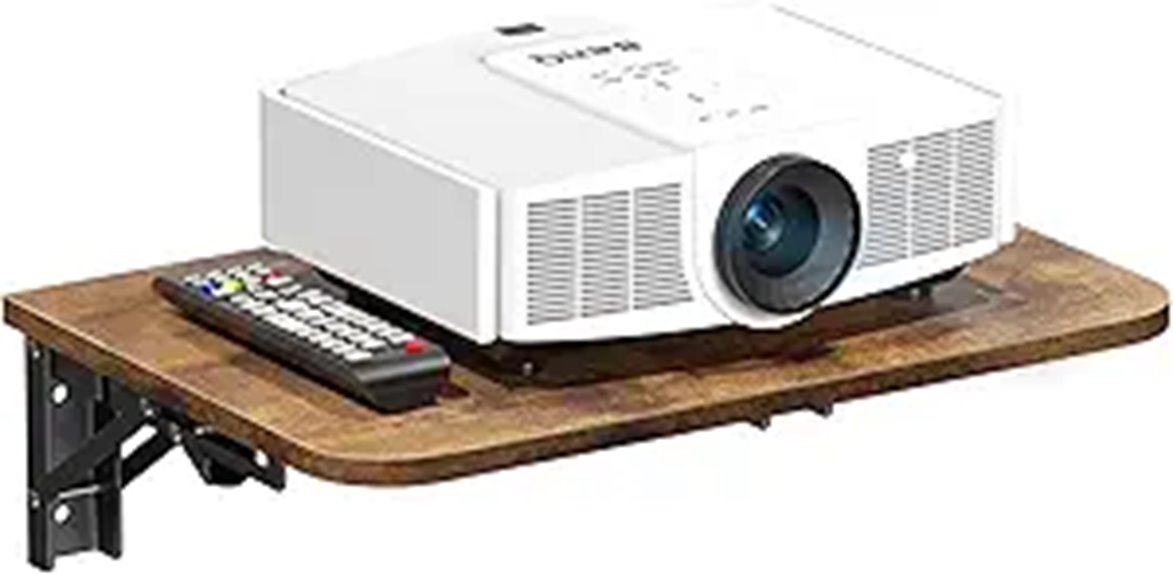 rustic brown wall shelf