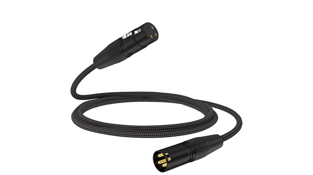 short balanced microphone cable