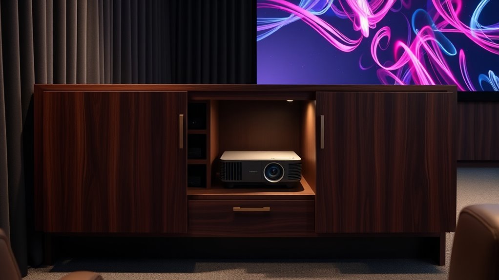 silent home theater cabinets