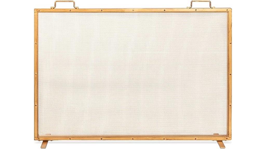 single panel fireplace screen