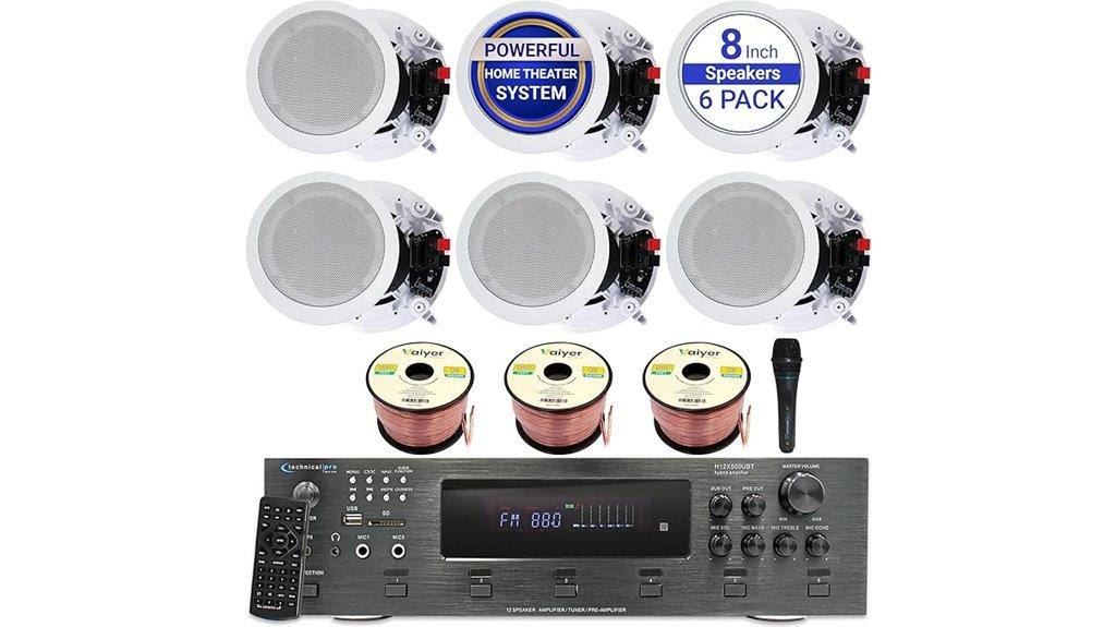six 8 inch bluetooth speakers
