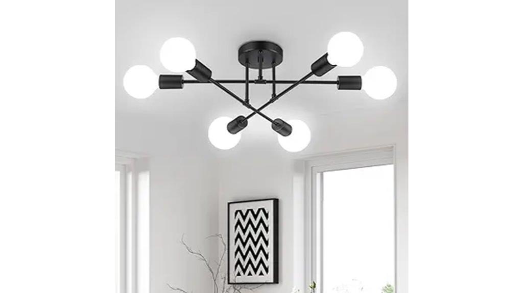 six light sputnik chandelier