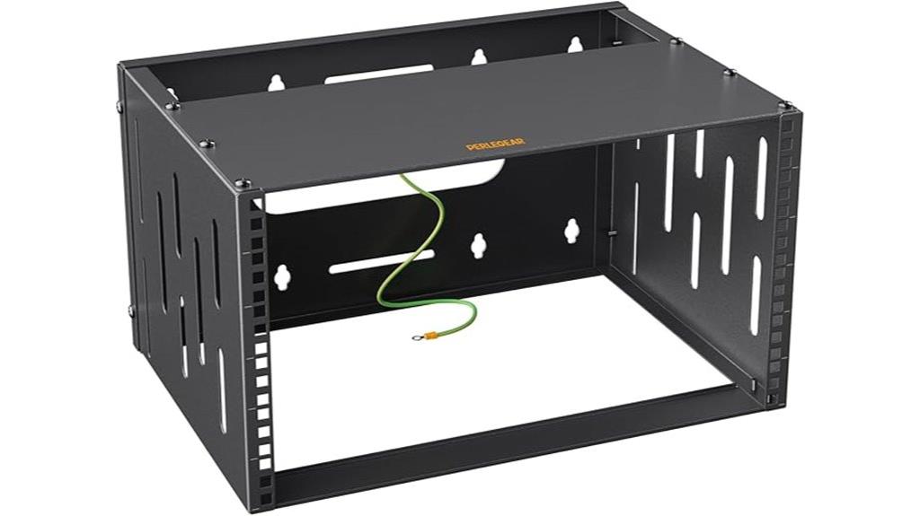 six unit open frame rack