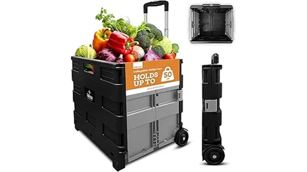 slim collapsible storage cart