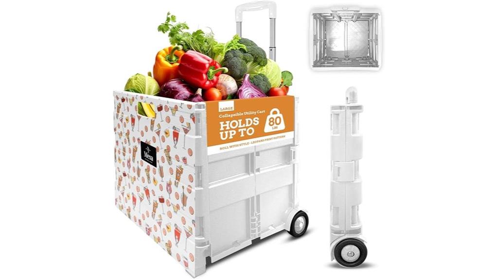 slim collapsible storage cart