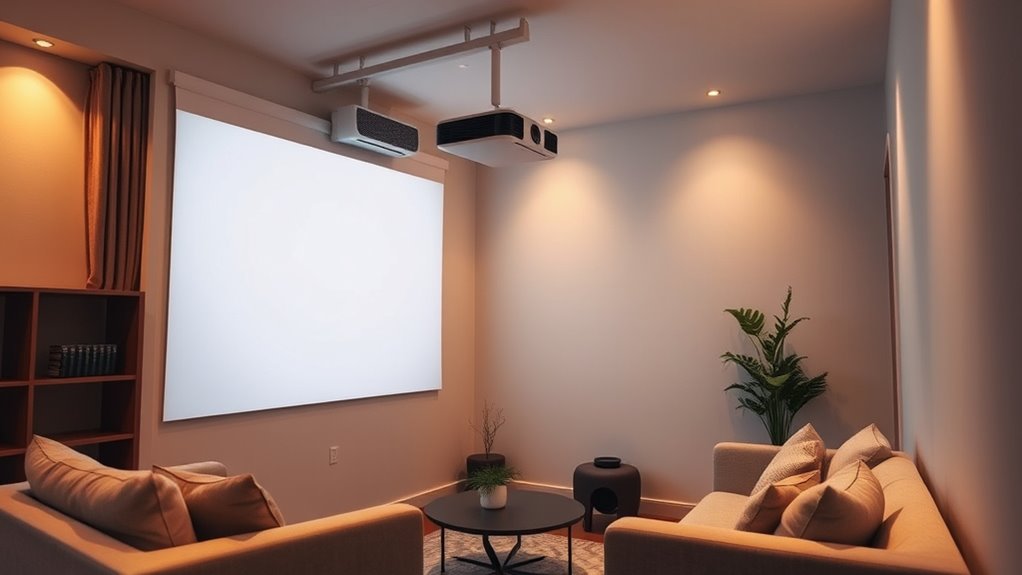 small room projector calculations