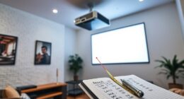 small room projector setup