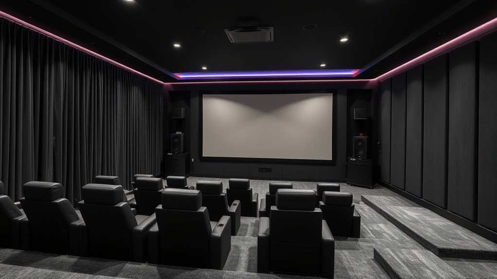 soundproofed cozy movie room