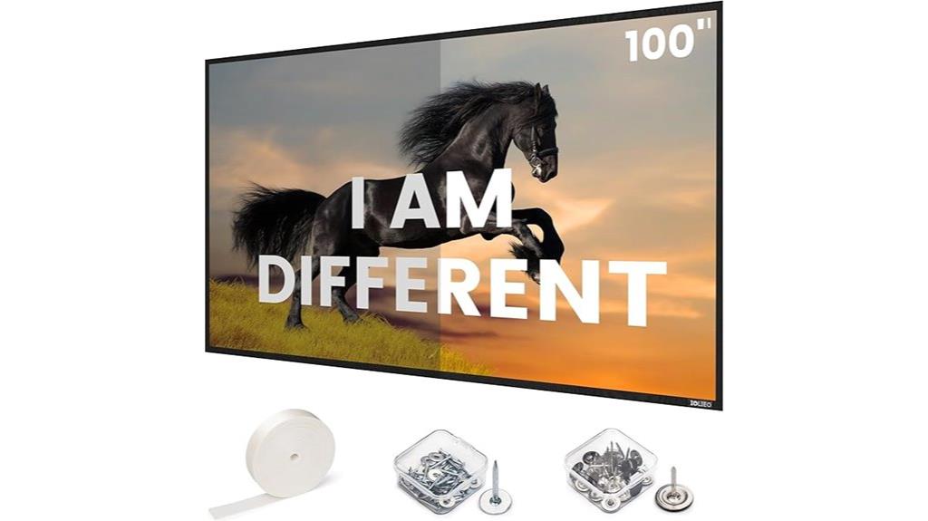 standard throw projector screen