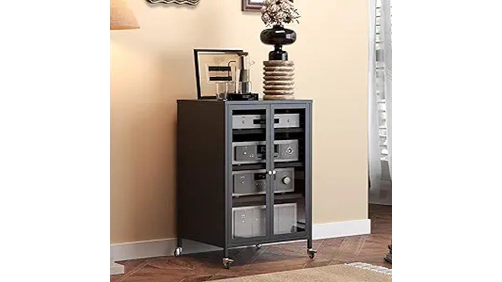 sturdy 4 tier glass cabinet
