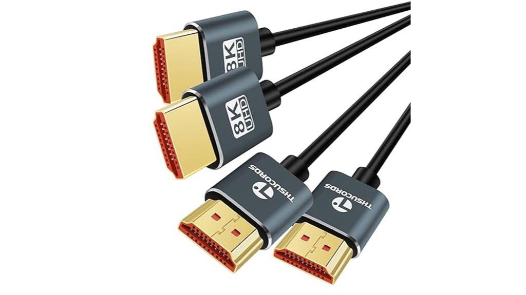 thin hdmi cables pack