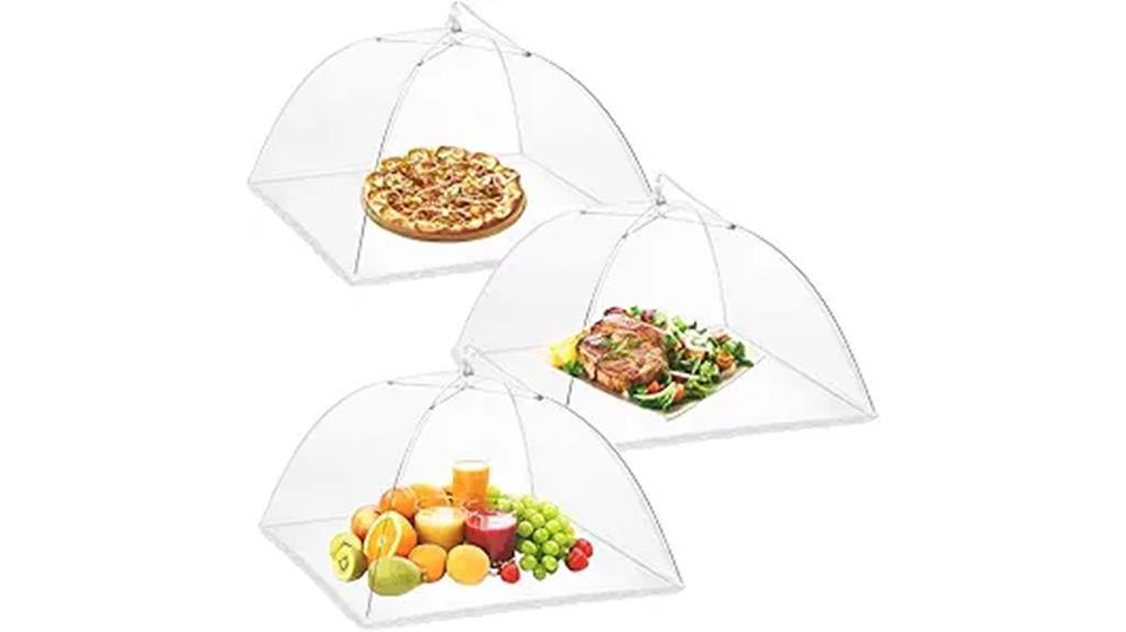 three 14 inch mesh covers