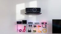 top bright room projector shelves