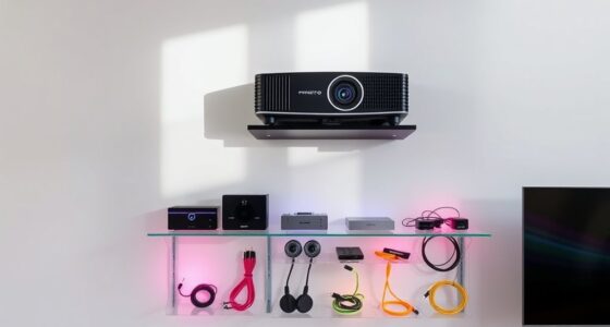 top bright room projector shelves