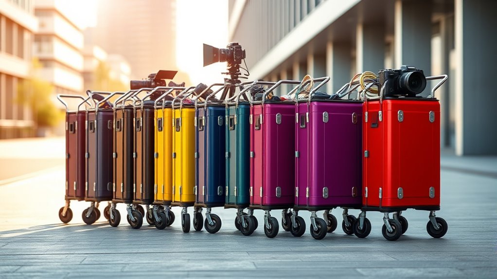 top collapsible media trolleys