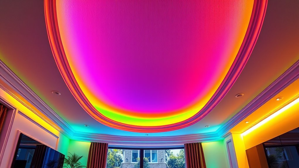 top multi color led cove lighting