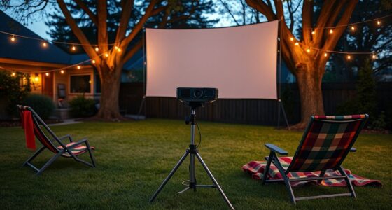 top outdoor movie projector stands