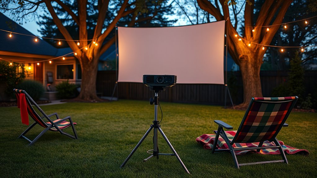 top outdoor movie projector stands