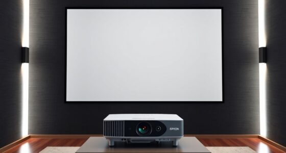 top white projector screens