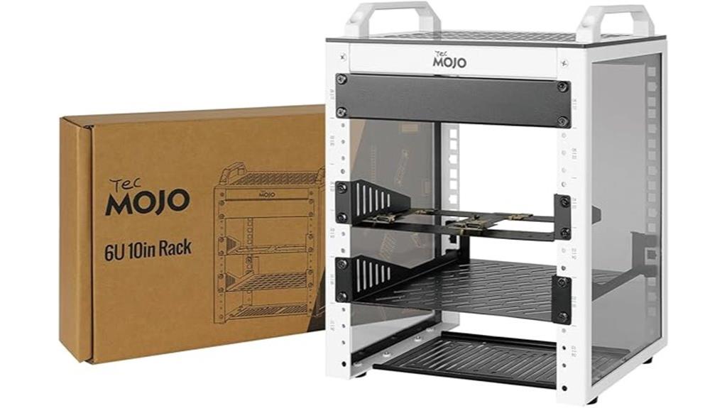 translucent panel network rack