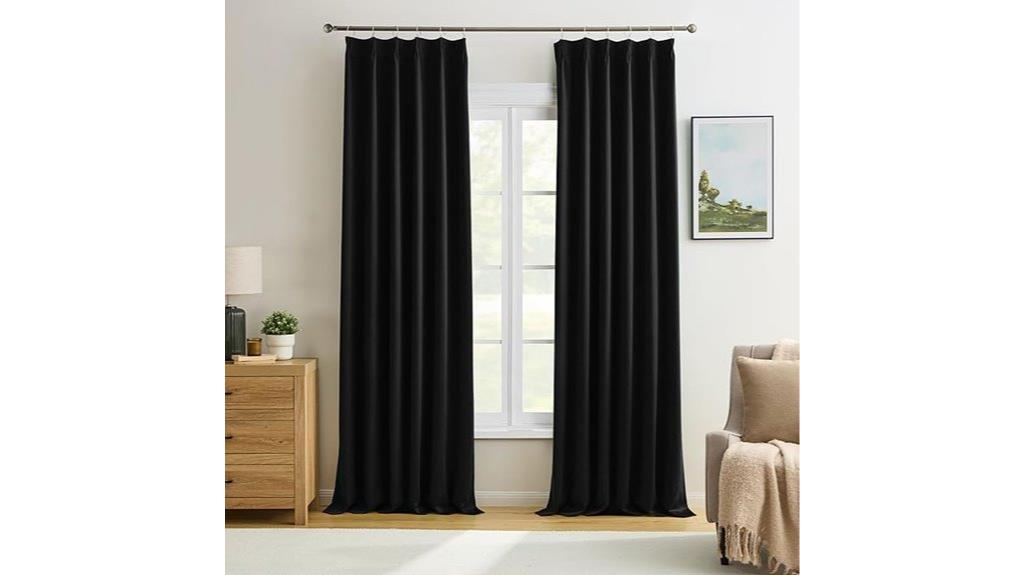velvet black wall drapes