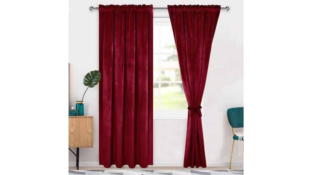 velvet blackout curtain rod