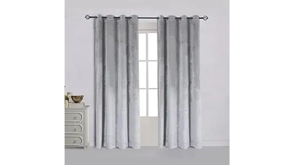 velvet blackout curtain set